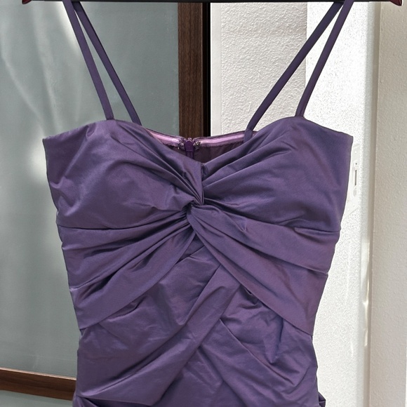 Nicole Miller Bodycon Ruched Cocktail Dress - Purple Size 4 - Picture 4 of 8